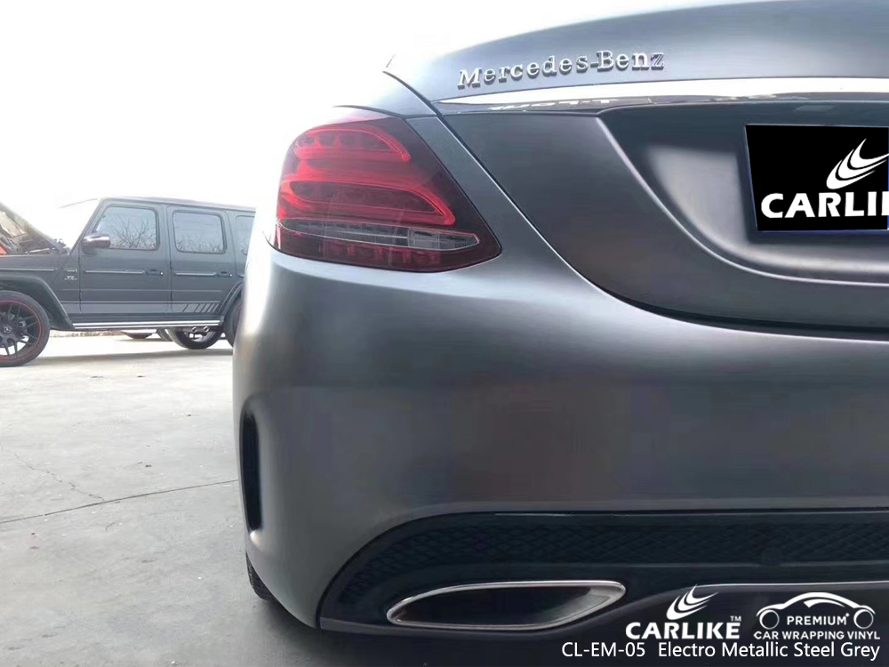 CL-EM-05 electro metallic steel grey vinyl wrap gloss for MERCEDES-BENZ Perlis Malaysia