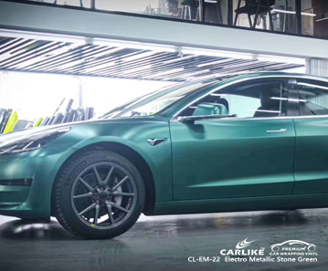 لمعان التفاف السيارة باللون الأخضر CL-EM-22 من الحجر المعدني الكهربائي لـ TESLA Ile-de-France France