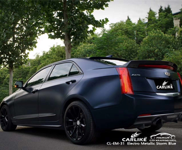CADILLAC Nouvelle-Aquitaine Fransa için CL-EM-31 elektro metalik fırtına mavisi parlak vinil kaplama