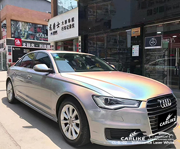 AUDI Gauteng Güney Afrika için CL-IL-02 yanardöner lazer beyaz araba sarma filmi