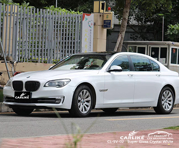 BMW Burdur Türkiye için CL-SV-02 süper parlak kristal beyaz vinil mat araba sarma