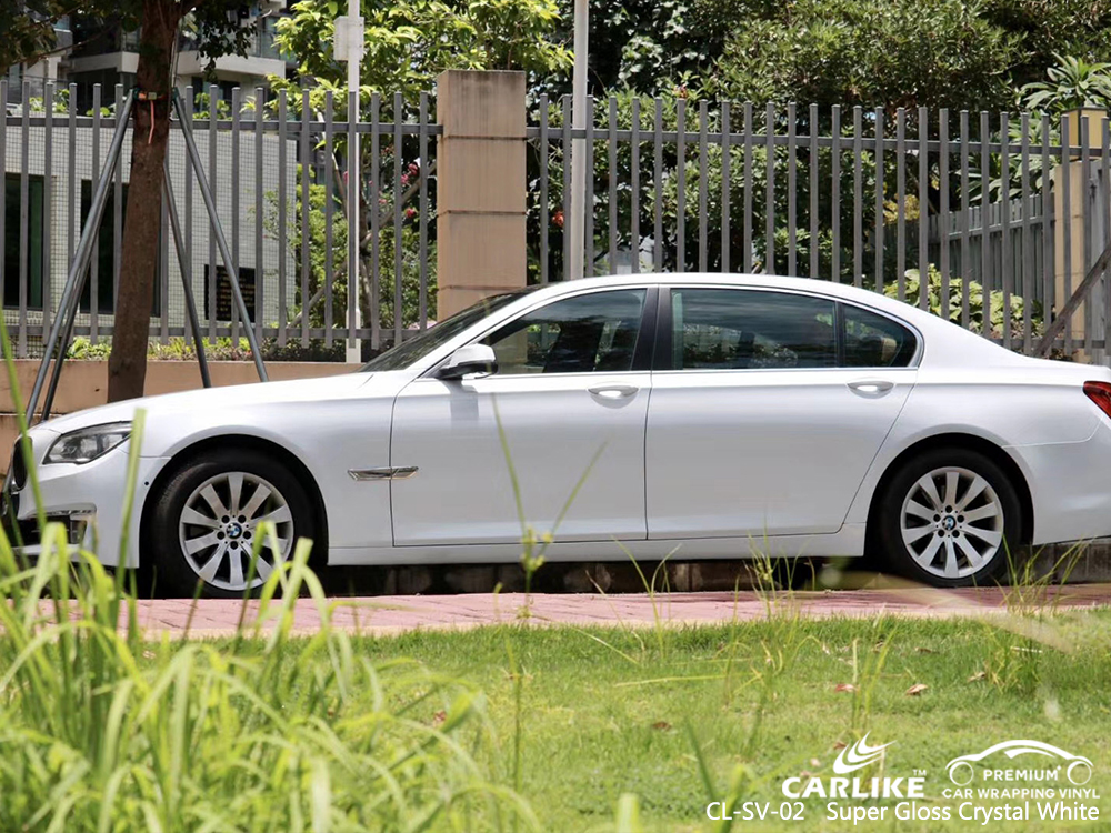 CL-SV-02 super gloss crystal white vinyl matte car wrap for BMW Burdur Turkey