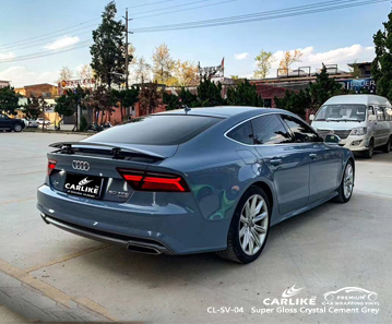 CL-SV-04 süper parlak kristal çimento gri karbon fiber vinil şal için bisikletler için AUDI Negeri Sembilan Malezya