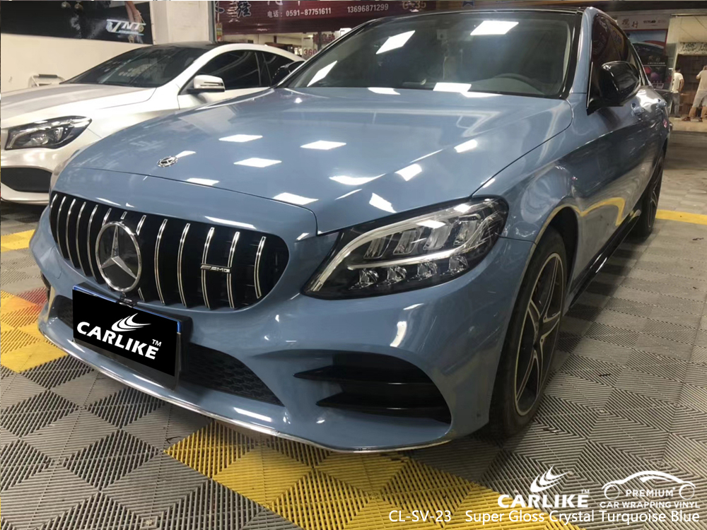 CL-SV-23 super gloss crystal turquoise blue wrap vinyl for MERCEDES-BENZ Sabah Malaysia
