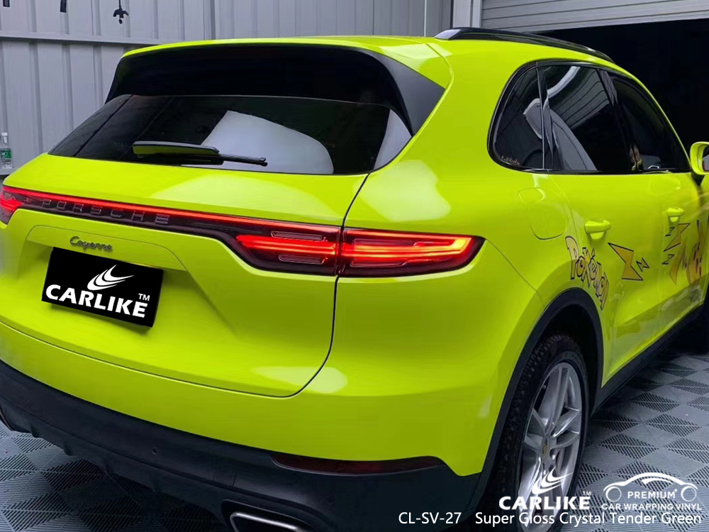 CL-SV-27 super gloss crystal tender green vinyl films for PORSCHE Perak Malaysia