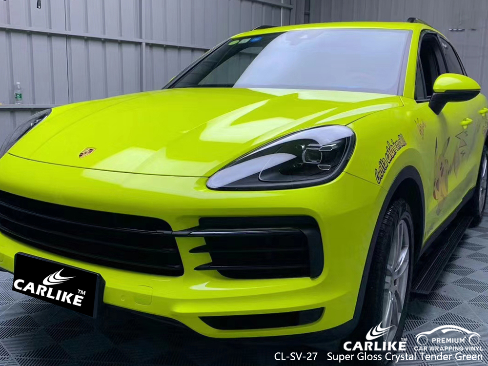 CL-SV-27 super gloss crystal tender green vinyl films for PORSCHE Perak Malaysia