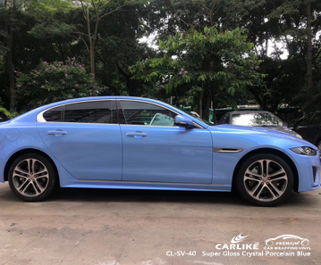 JAGUAR Sarawak Malezya için CL-SV-40 süper parlak kristal porselen mavi araba sarma