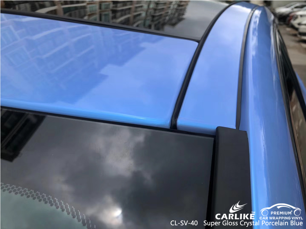 CL-SV-40 super gloss crystal porcelain blue car wrapping for JAGUAR Sarawak Malaysia