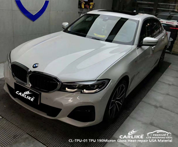 BMW Johor Malezya için CL-TPU-01 tpu 190 mikron parlak ısı onarım araç vinil şal
