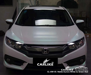 HONDA Saksonya-Anhalt Almanya için CL-AW-01 mat aurora beyazdan yeşile kırmızı araba sarma folyosu