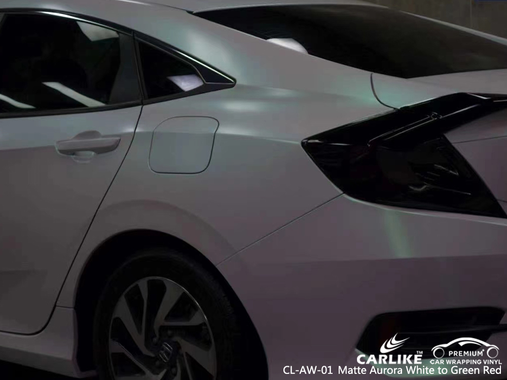 CL-AW-01 matte aurora white to green red car wrapping foil for HONDA Saxony-Anhalt Germany