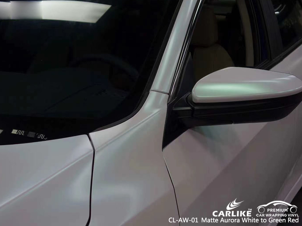 CL-AW-01 matte aurora white to green red car wrapping foil for HONDA Saxony-Anhalt Germany