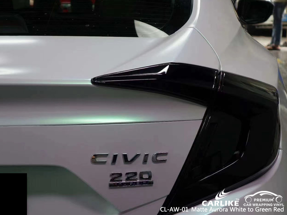 CL-AW-01 matte aurora white to green red car wrapping foil for HONDA Saxony-Anhalt Germany