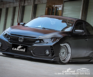HONDA Bourgogne-Franche-Comte Fransa için CL-EM-01 elektro metalik saten siyah araba kaplama