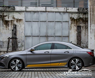 CL-EM-05 Envoltura de coche de vinilo gris acero electro metálico mate para MERCEDES-BENZ