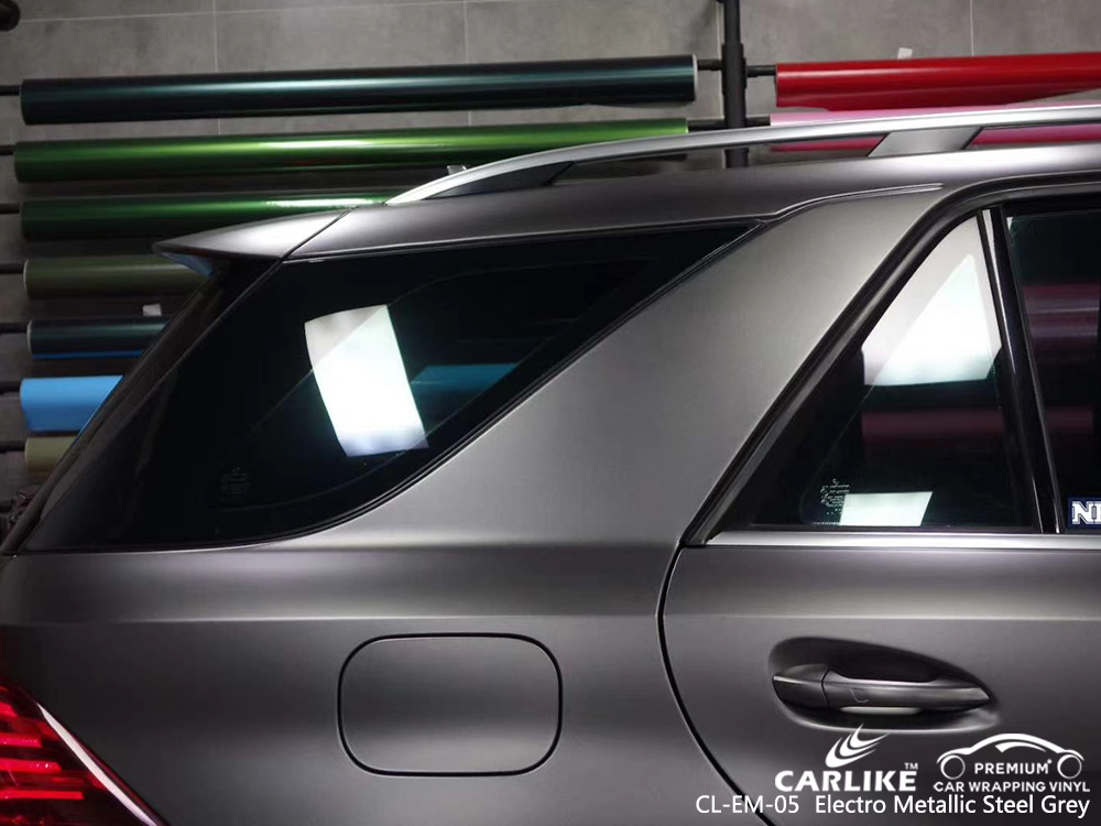CL-EM-05 electro metallic steel grey vinyl wrapping for MERCEDES-BENZ Baden-Wurttemberg Germany