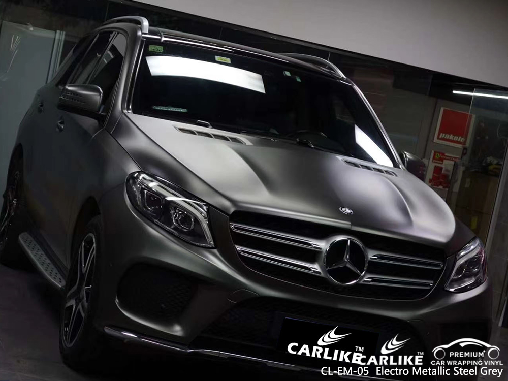 CL-EM-05 electro metallic steel grey vinyl wrapping for MERCEDES-BENZ Baden-Wurttemberg Germany