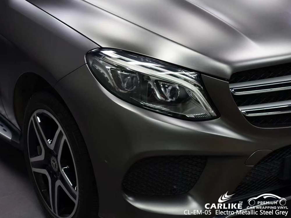 CL-EM-05 electro metallic steel grey vinyl wrapping for MERCEDES-BENZ Baden-Wurttemberg Germany