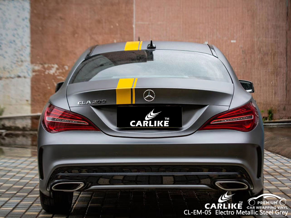 CL-EM-05 electro metallic steel grey vinyl matte car wrap for MERCEDES-BENZ Hesse Germany