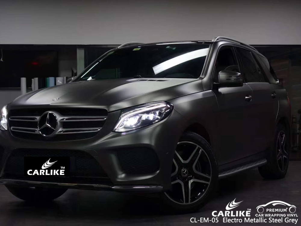 CL-EM-05 electro metallic steel grey vinyl wrapping for MERCEDES-BENZ Baden-Wurttemberg Germany