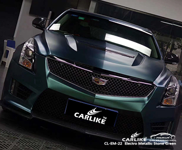 CADILLAC Thuringia Almanya için CL-EM-22 elektro metalik taş yeşil vinil filmler