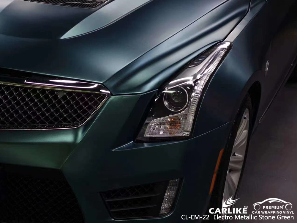 CL-EM-22 electro metallic stone green vinyl films for CADILLAC Thuringia Germany
