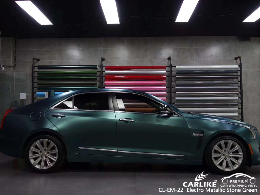 CL-EM-22 electro metallic stone green vinyl films for CADILLAC Thuringia Germany
