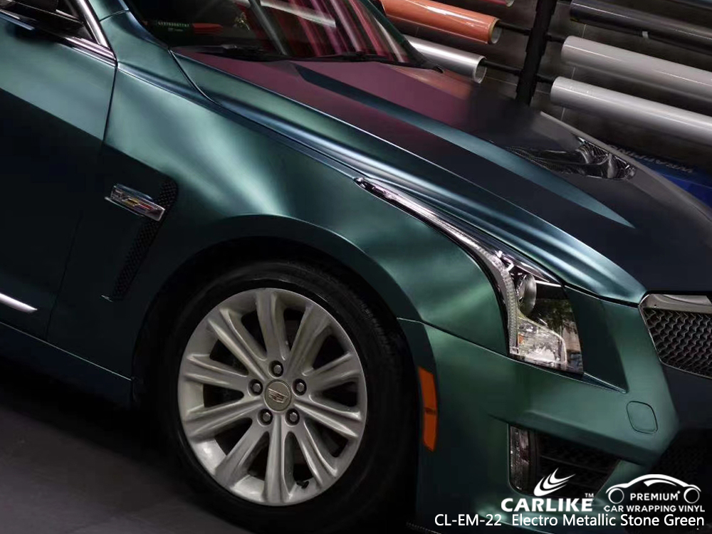 CL-EM-22 electro metallic stone green vinyl films for CADILLAC Thuringia Germany