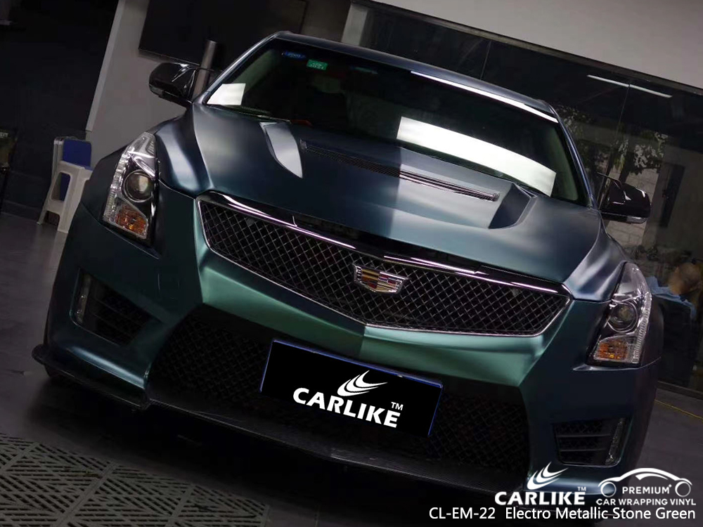 CL-EM-22 electro metallic stone green vinyl films for CADILLAC Thuringia Germany
