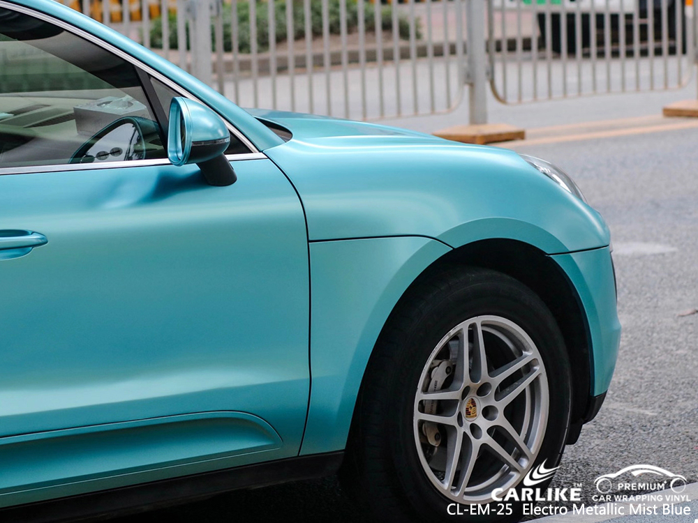 CLEM25 electro metallic mist blue vehicle wrapping for PORSCHE SINO