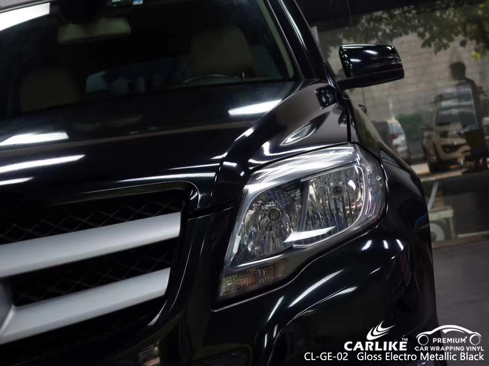 CL-GE-02 gloss electro metallic black protective vinyl for cars for MERCEDES-BENZ Hauts-de-France France