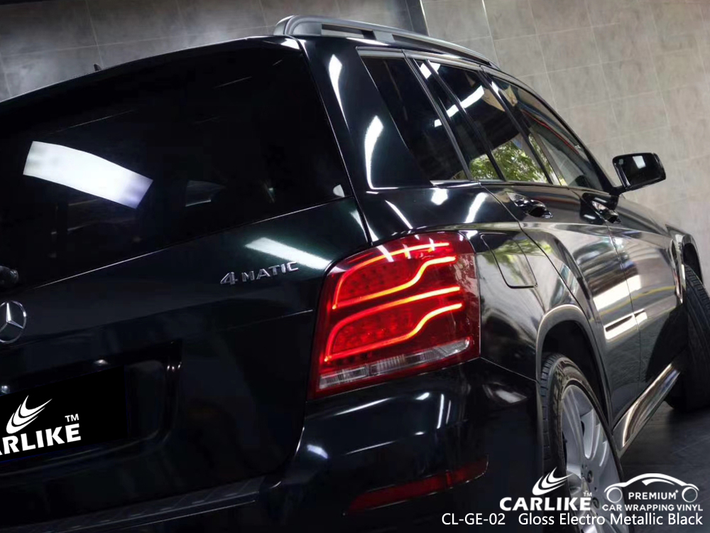 CL-GE-02 gloss electro metallic black protective vinyl for cars for MERCEDES-BENZ Hauts-de-France France