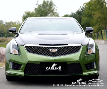 CADILLAC Occitanie Fransa için CL-GE-31 parlak elektro metalik mamba yeşil vinil yapışkan kağıt
