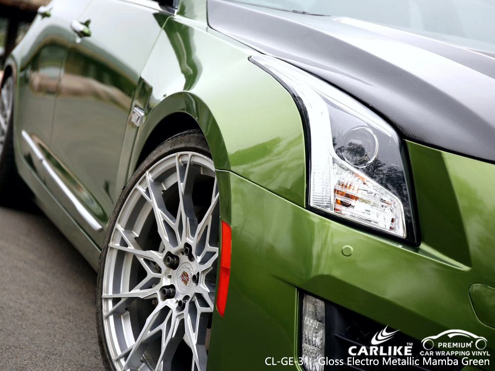 CL-GE-31 gloss electro metallic mamba green vinyl sticker paper for CADILLAC Occitanie France