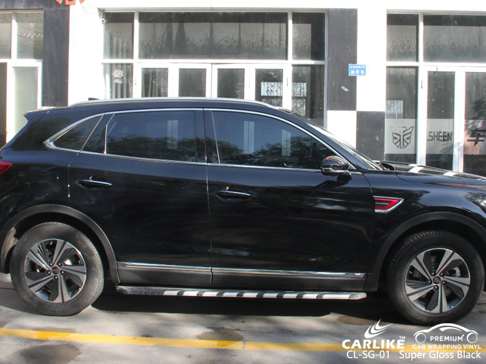 CL-SG-01 super gloss black vinyl material suppliers for Hong Qi Brittany France