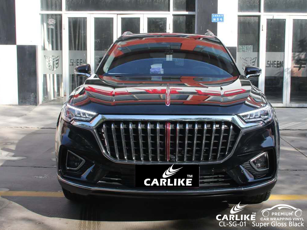 CL-SG-01 super gloss black vinyl material suppliers for Hong Qi Brittany France