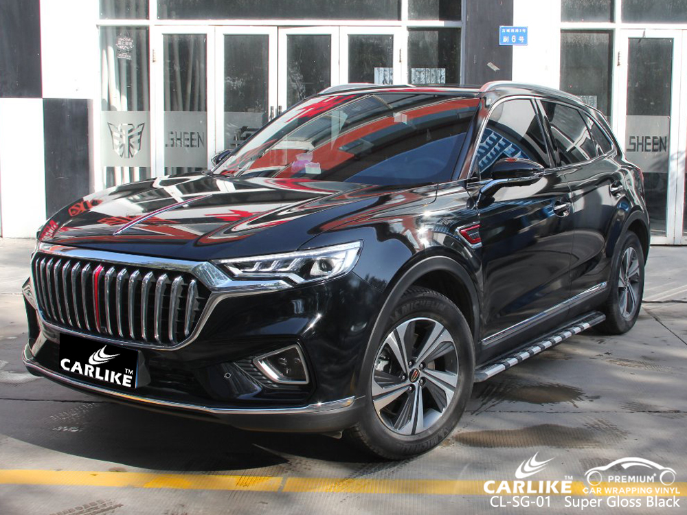 CL-SG-01 super gloss black vinyl material suppliers for Hong Qi Brittany France