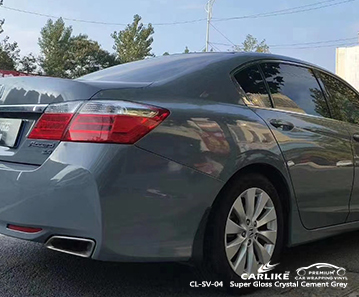 CL-SV-04 süper parlak kristal çimento gri vinil yapışkan kağıt HONDA Bremen Almanya için