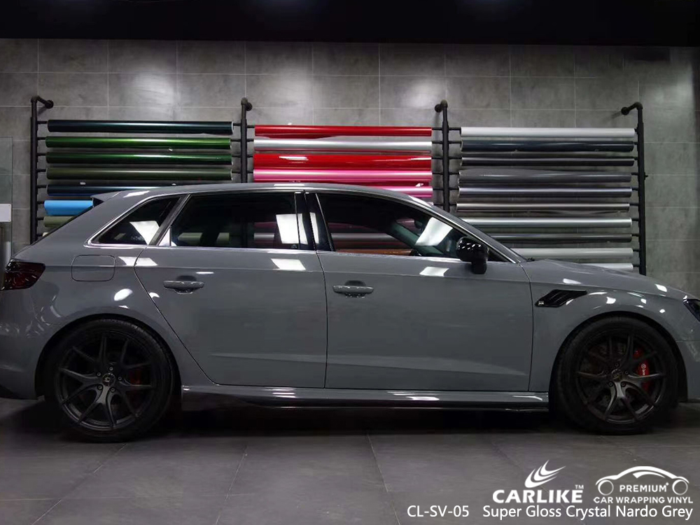 CL-SV-05 super gloss crystal nardo grey vinyl wrap for AUDI Centre-Val de Loire France