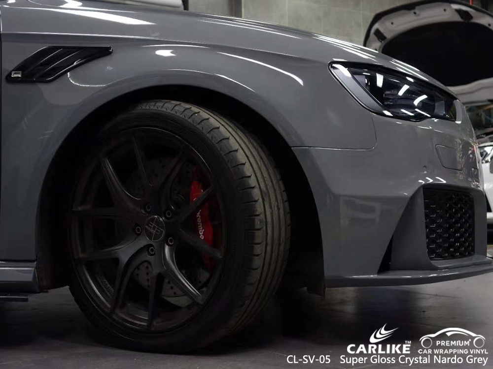 CL-SV-05 super gloss crystal nardo grey vinyl wrap for AUDI Centre-Val de Loire France