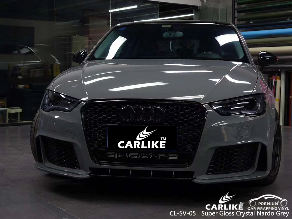CL-SV-05 super gloss crystal nardo grey vinyl wrap for AUDI Centre-Val de Loire France