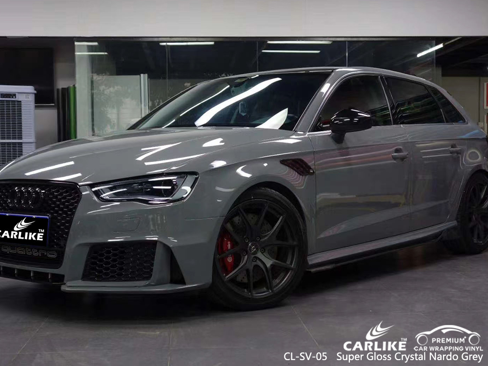 CL-SV-05 super gloss crystal nardo grey vinyl wrap for AUDI Centre-Val de Loire France