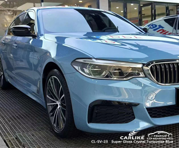 BMW Pays de la Loire Fransa için CL-SV-23 süper parlak kristal turkuaz mavisi tpu ppf filmi