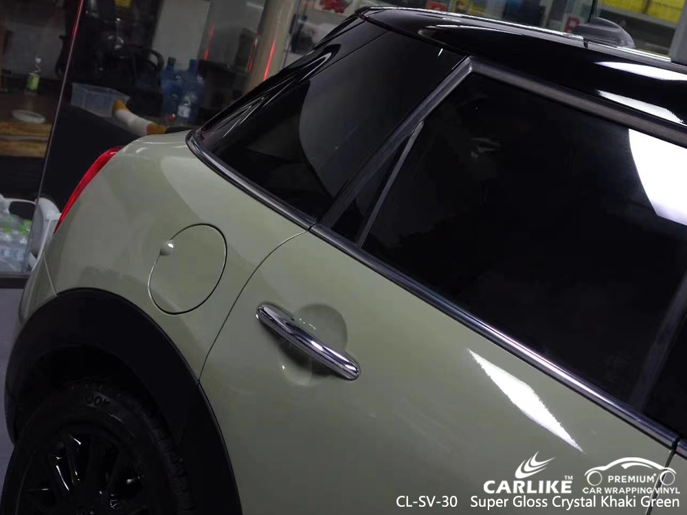 CL-SV-30 super gloss crystal khaki green vinyl wrap gloss for BENTLEY Hamburg Germany