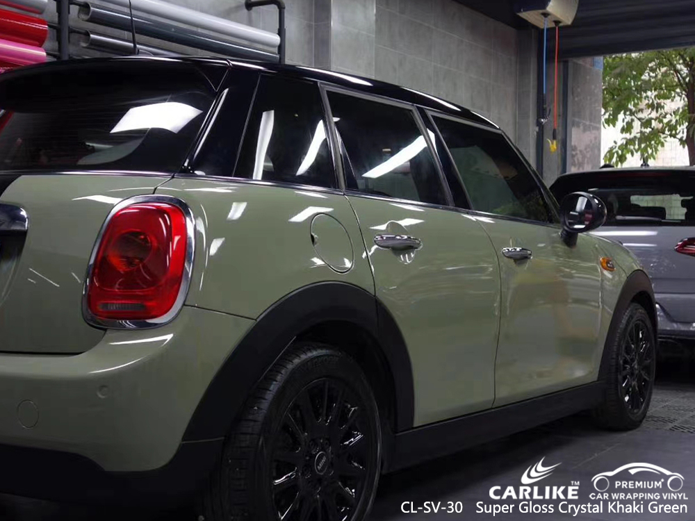 CL-SV-30 super gloss crystal khaki green vinyl wrap gloss for BENTLEY Hamburg Germany