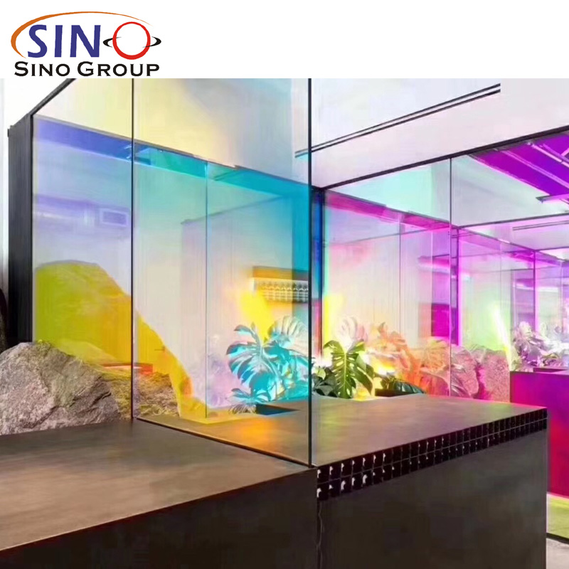 Holographic Chameleon Rainbow Building Window Glass Tint Film