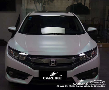 HONDA Mato Grosso Brezilya için CL-AW-01 mat aurora beyazdan yeşile kırmızı vinil şal parlak