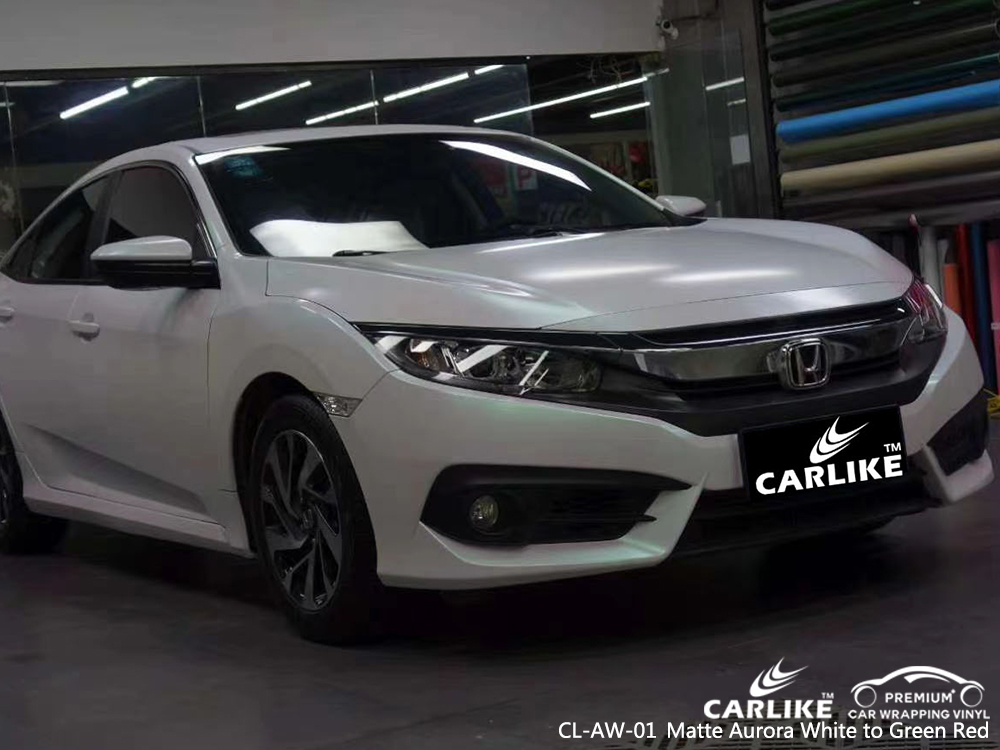 CL-AW-01 matte aurora white to green red vinyl wrap gloss for HONDA Mato Grosso Brazil
