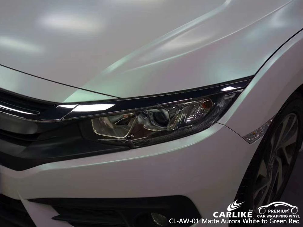 CL-AW-01 matte aurora white to green red vinyl wrap gloss for HONDA Mato Grosso Brazil