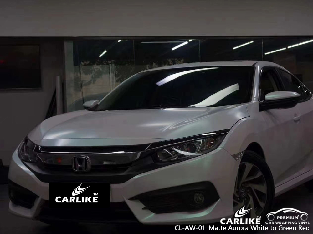 CL-AW-01 matte aurora white to green red vinyl wrap gloss for HONDA Mato Grosso Brazil